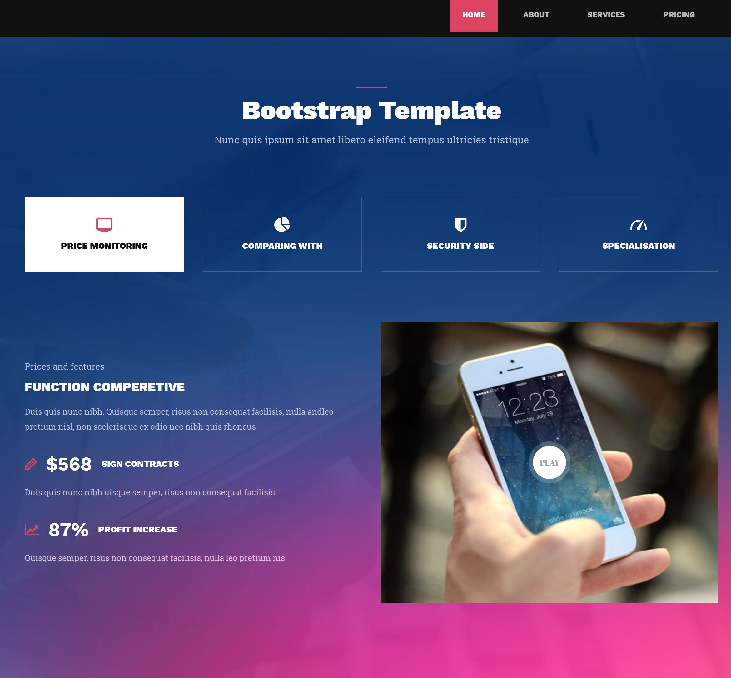 Free Bootstrap Portal Theme