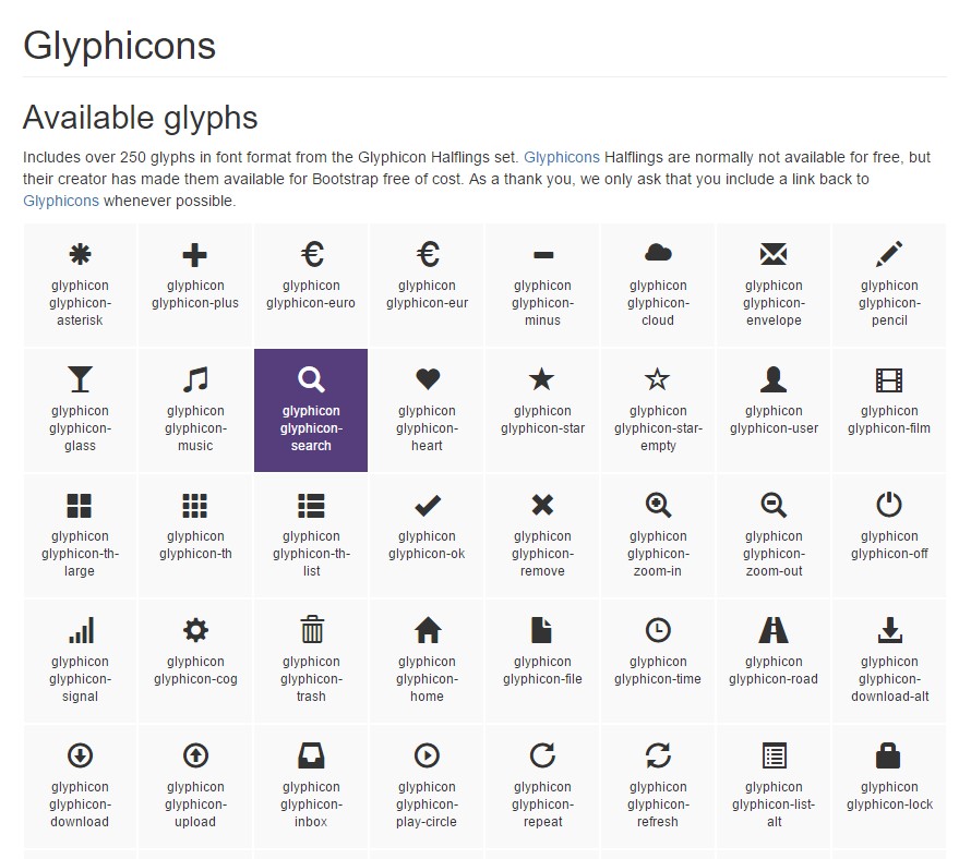 Bootstrap Icons  approved documentation