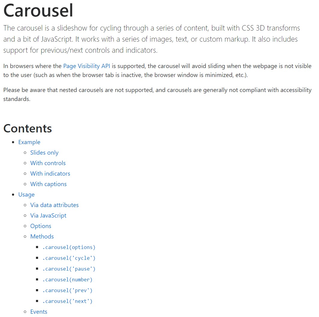 Bootstrap carousel  main  documents
