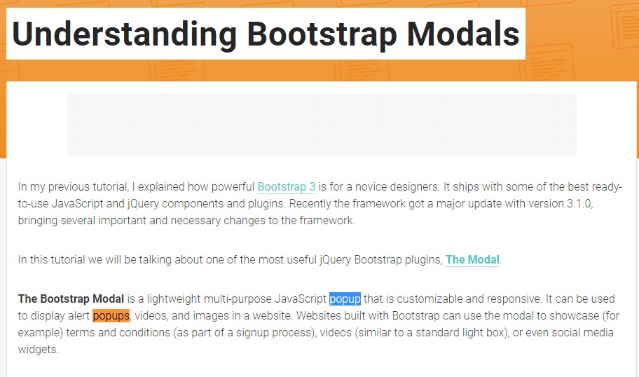  An additional  beneficial  content  regarding to Bootstrap Modal Popup