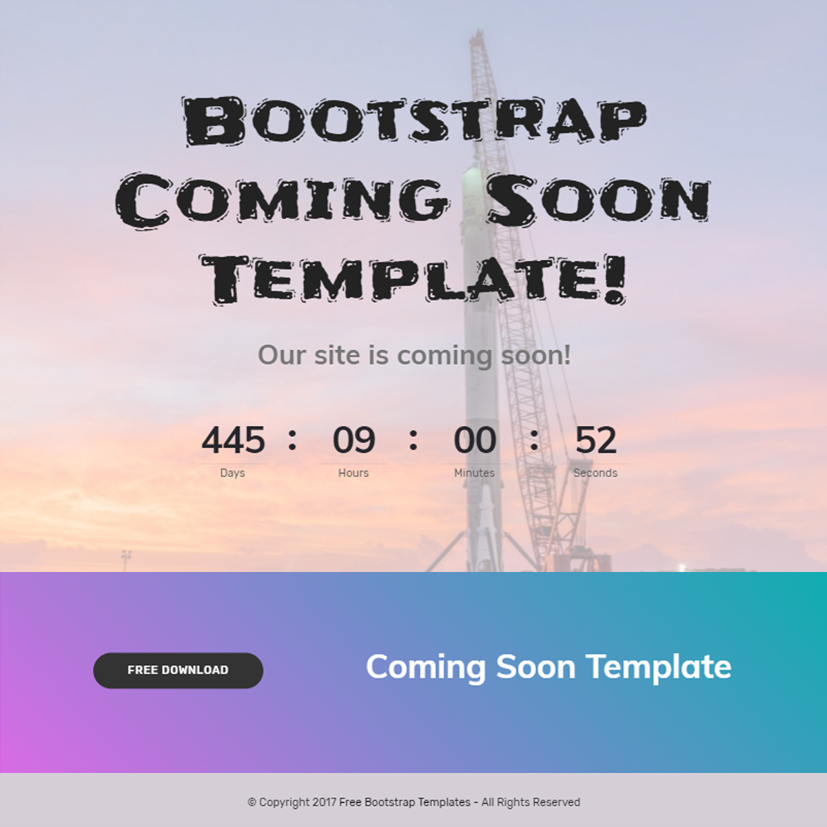 HTML5 Bootstrap Coming Soon Themes