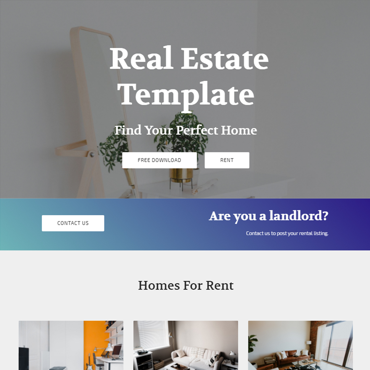 Responsive Bootstrap Real Estate Templates