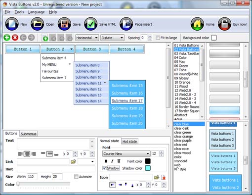 Dynamic Submenu Visual Basic Mouseover ScreenShot